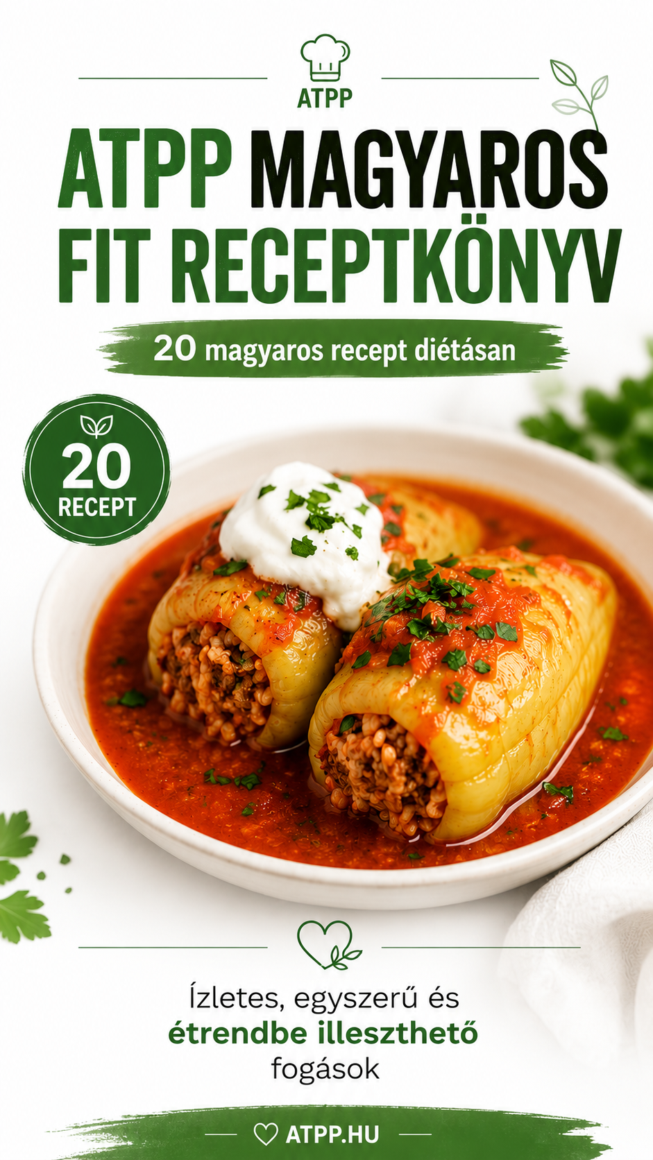 ATPP Magyaros Fit Receptkönyv – 20 diétás recept